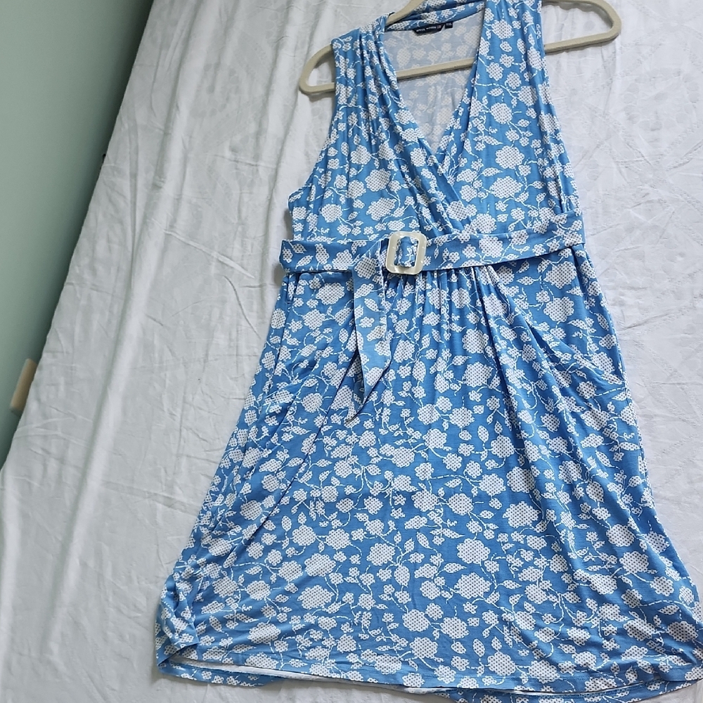 River Woods Blue Floral Dress